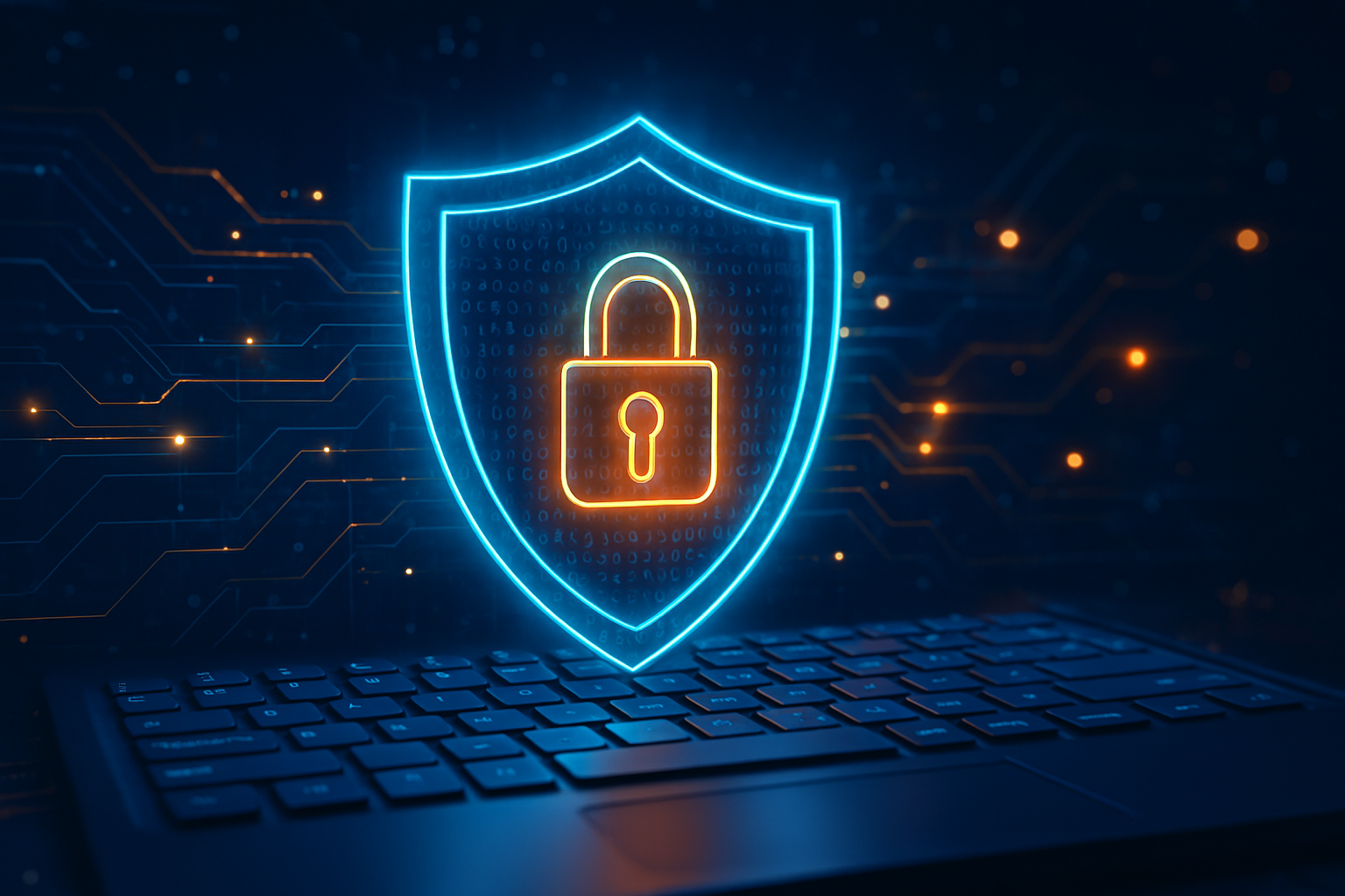 Escudo digital protegendo um aplicativo de banco no celular contra tentativas de invasão hacker.