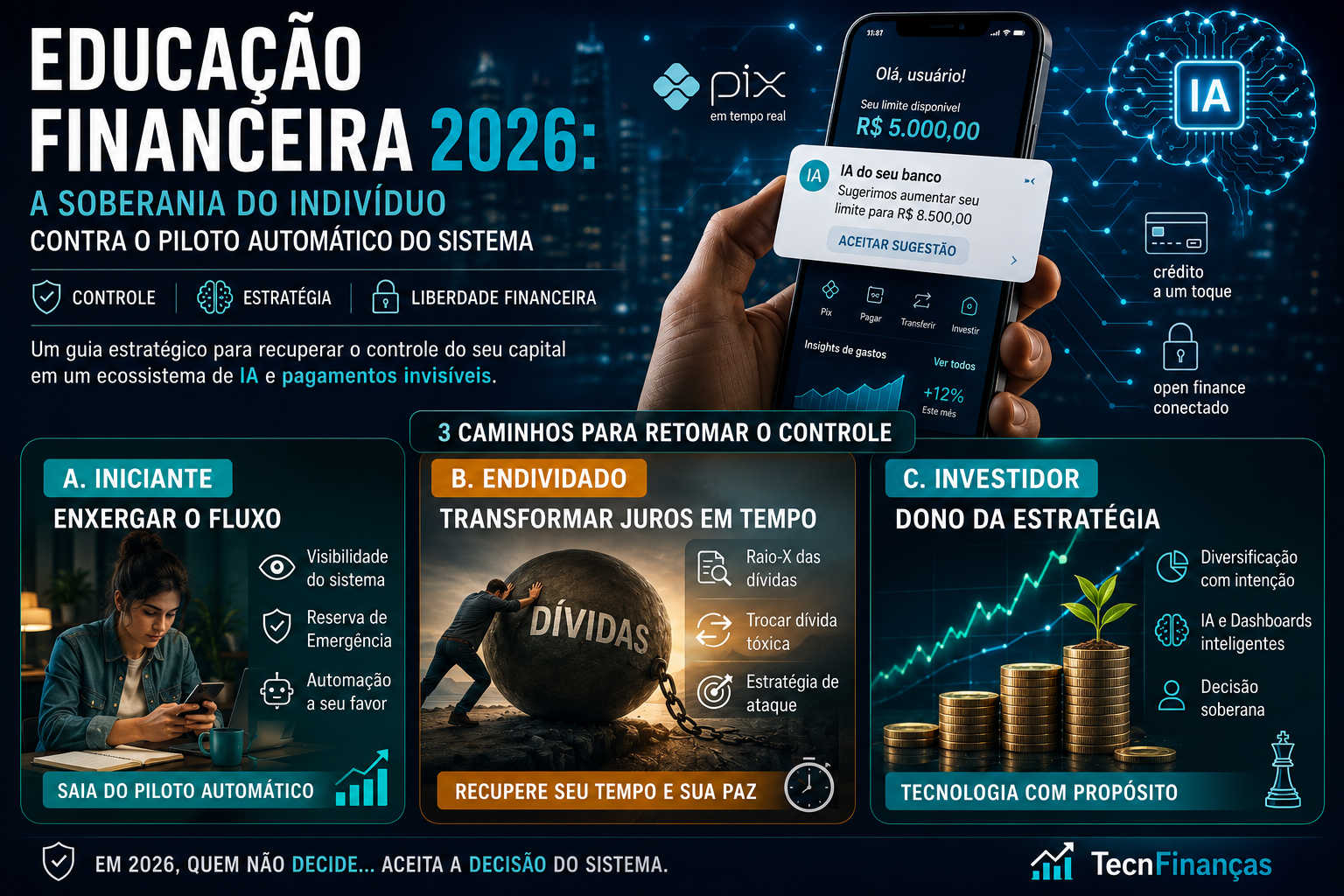 Educação Financeira 2026: A Soberania do Indivíduo contra o Piloto Automático do Sistema